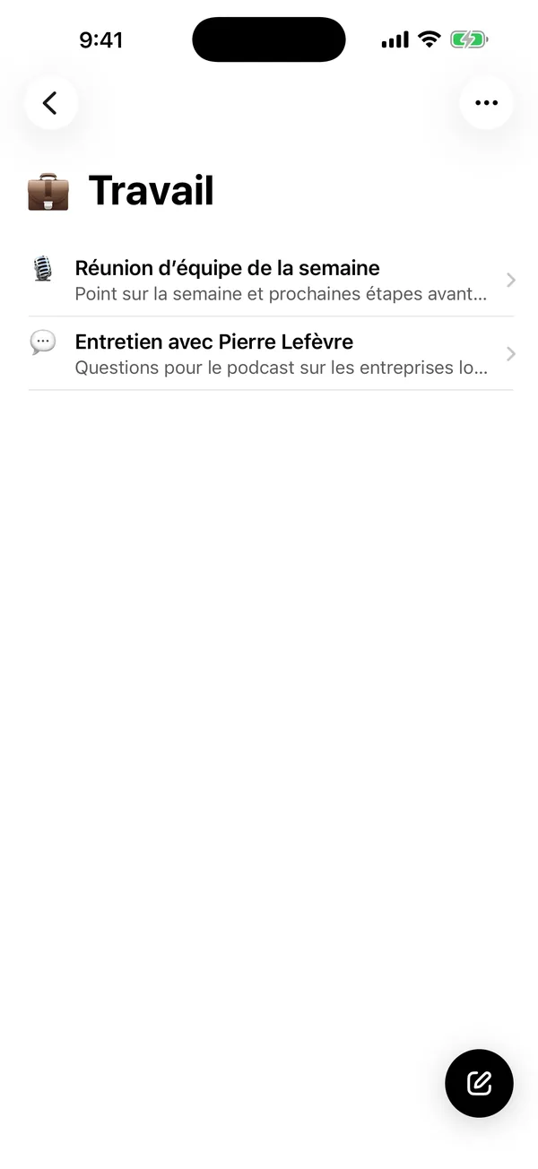 Transcrit pour iPhone et Mac